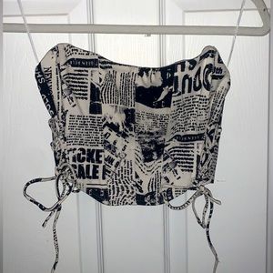 Garage cropped corset top